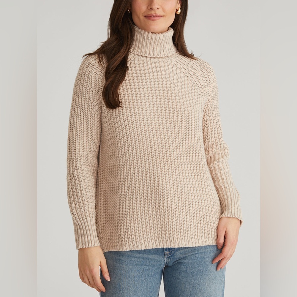 525 American Stella Shaker Stitch Turtleneck Sweater Medium